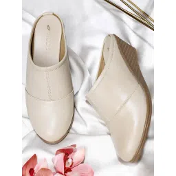 Trase Women's Cream Mule Wedges-picture-13