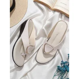 Trase Women's Cream Thong Wedges-picture-31