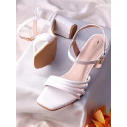 Trase Women's White Ankle Strap Sandals-picture-12
