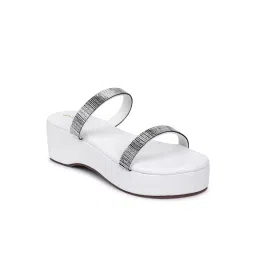 Trase Women's White Casual Wedges image 2