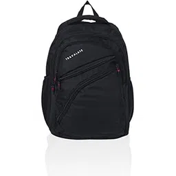 travalate Water Resistant Causal Backpack/Laptop Bag with Rain Cover, Polyester Trendy Students Style, Light Weight Office Bag for Men & Women - Black (35 LTR - 48 X 24 X 34 cm)-picture-55