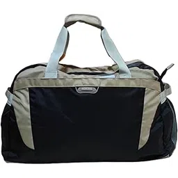 Travel Duffle Bag, Waterproof Nylon, Navy Blue and Grey, Adjustable Shoulder Straps, Casual Daypack (Black)-picture-33