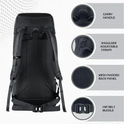 trawoc IGNITE 50 Litre Travel Bag Front & Top Open Backpack for Hiking Trekking Camping, Rucksack for Men & Women with Rain Cover and Shoe Compartment SHK020 image 2