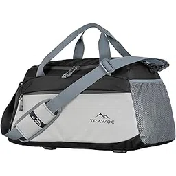 trawoc 40L Duffle Bag TMPB01 for Gym, Travel Weekender Bag for Men & Women with Shoe Compartment | Water-Resistant & Durable | 3-Year Warranty,Black-picture-51