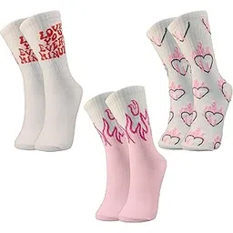 trazo Women's Calf Length Designer Knitted Multicolor, Multi-Purpose Socks | Socks for Women (Pack of 3)-picture-31