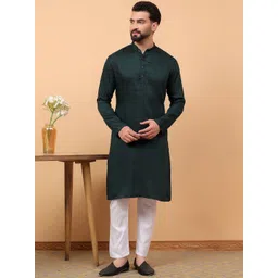 TREEMODA Men Ethnic Motifs Embroidered Regular Kurta with Pyjamas-picture-14