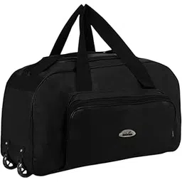 treggo Black Travel Duffel Bag with Wheels for Men & Women – Spacious Multipurpose Luggage, Gym, Office, and Weekend Travel Bag with Shoulder Straps & Front Zipper Pocket-picture-50