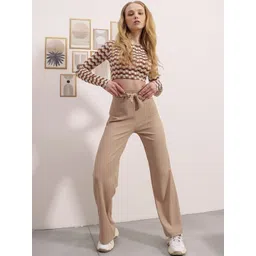 Trend Alacati stili Women High-Rise Straight Fit Trousers-picture-40