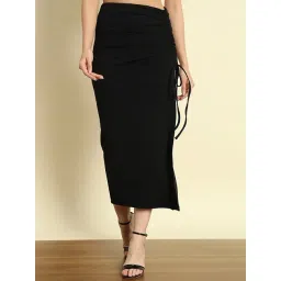 Trend Arrest Black A-Line Midi Skirt-picture-27