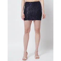 Trend Arrest Black Embellished Pencil Skirt-picture-26