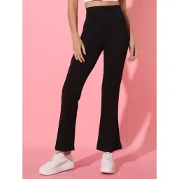 Trend Arrest Black Flared Fit Pants-picture-34