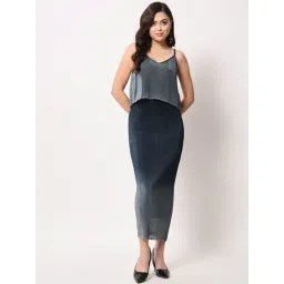 Trend Arrest Blue Midi Top With Skirt-picture-33