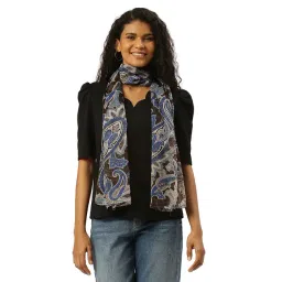 Trend Arrest Brown & Blue Printed Scarf-picture-20