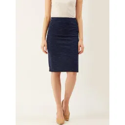 Trend Arrest Navy Pencil Skirt-picture-31