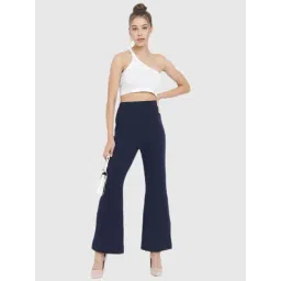 Trend Arrest Navy Straight Fit Trousers image 4