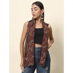 Trend Arrest Rust & Black Animal Print Scarf-picture-37