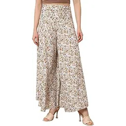 trend arrest.ed Women's Flowy Palazzo Pants | Skirt Style Wide Leg | Bohemian High Waist Elasticated Back | Plus Sizes-picture-11