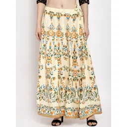 Trend Level Floral Printed Flared Maxi Skirts-picture-14