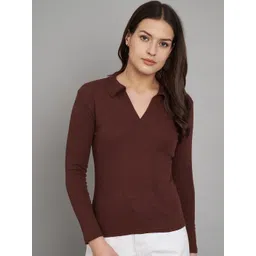 Trend Level Shirt Collar Regular Top-picture-33