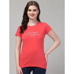 Trend Level Typography Printed Pure Cotton T-shirt-picture-34