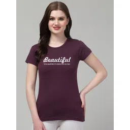 Trend Level Typography Printed Pure Cotton T-shirt-picture-37