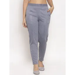 Trend Level Women Mid Rise Relaxed Straight Leg Easy Wash Wool Trousers-picture-27