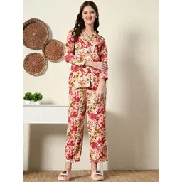 TREND ME Floral Printed Shirt With Pyjamas-picture-14