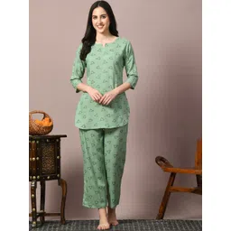 TREND ME Geometric Printed Night suit-picture-28