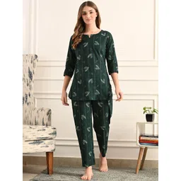 TREND ME Women FloralPrinted Pure Cotton Night suit-picture-16