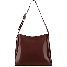 trendcraft Glossy Luxe Tote Bag for Women | Stylish PU Leather Shoulder Bag | Lightweight & Spacious Handbag for Office, College & Daily Use. Diffrent color and design.-picture-22