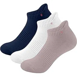 trendmalls Cotton Blend Socks for Mens & Womens, Heel Tab Length Fit, Athletic Odour Free with Arch Support Sports Running wear Unisex Free Size (Packs of 3 & 6)-picture-55