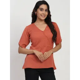 TrendRush Women Textured V-Neck Wrap Top-picture-18