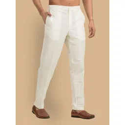 trends of ethnic Men's Off White Colour Straight Pant Style Pyjama (Trouser) Men Pyjama-picture-17
