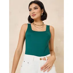 TRENDY ERA Square Neck Ribbed Body Suit-picture-11