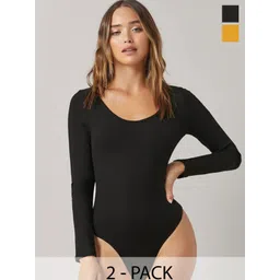 TRENDY ERA Women Pack Of 2 Round Neck Bodysuit-picture-32