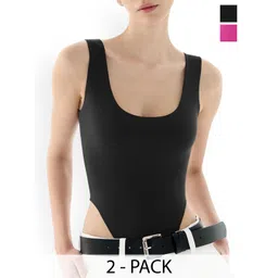 TRENDY ERA Women Pack Of 2 Round Neck Bodysuits-picture-21