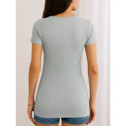 TRENDY ERA Women Ribbed Top image 3