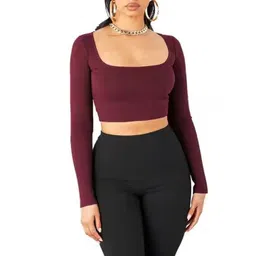TRENDY ERA Women Solid Crop Top-picture-27