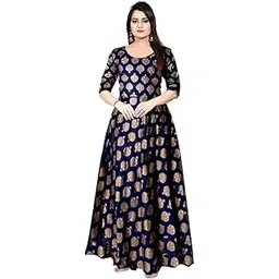trendy fab Women Stylish Round Neck Anarkali Long Gown Kurties Dresses (Free Size Upto XXL)-picture-56
