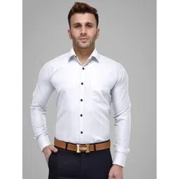 TRENDY TAILORS Men Solid Spread Collar Cotton Formal Shirt-picture-25