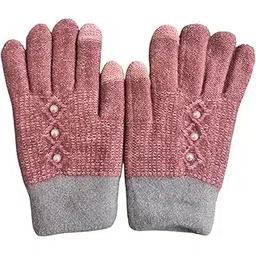 Trendy Winter Double Layer Woolen Gloves in different colour, warm, soft inside, for Women and girls-picture-47