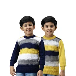 TRENDY WORLD Boys Pack Of 2 Colourblocked Woollen Sweater-picture-8