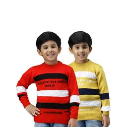 TRENDY WORLD Boys Pack Of 2 Striped Woollen Sweaters-picture-56