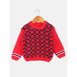 TRENDY WORLD Boys Woolen Checked Pullover Sweater-picture-11