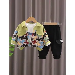 TrendyKid Boys Printed Shirt With Trouser-picture-40