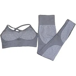 TRENDYNEST Yoga Outfits for Women 2 Piece Set Workout Leggings Sports Bra S Gray | Track Suits | Womens Clothing | Clothing & Accessories | Fitness Running & Yoga | Sporting Goods-picture-31