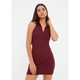 Trendyol Bodycon Shirt Collar Mini Dress-picture-23