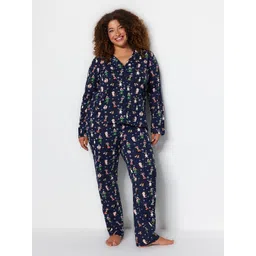 Trendyol Conversational Printed Night Suit-picture-14