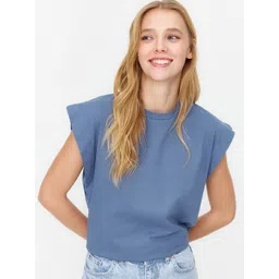 Trendyol Extended Sleeves Pure Cotton T-shirt-picture-24