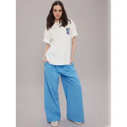 Trendyol Graphic Printed Drop-Shoulder Sleeves Pure Cotton T-shirt-picture-18